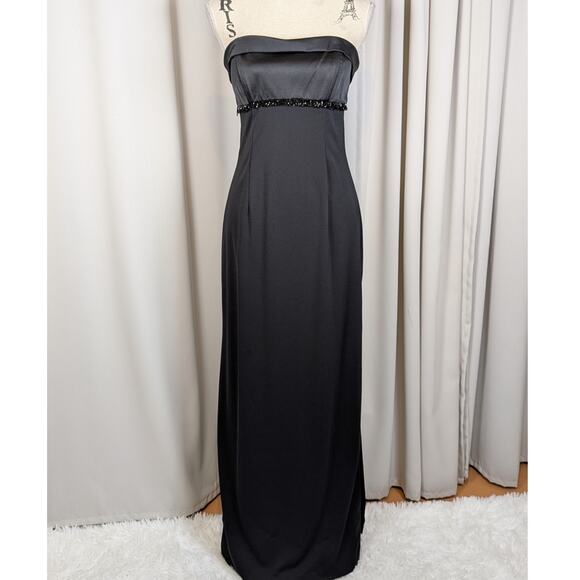 Y2K Morgan & Co. by Linda Bernell Strapless Beaded Formal Dress Black Size 7/8 - Picture 13 of 13